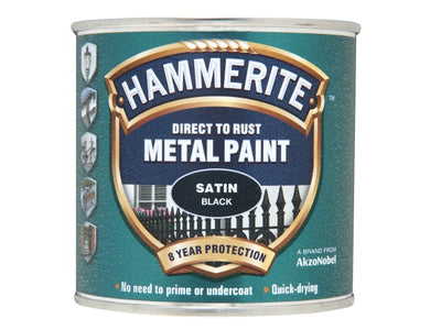 Hammerite Satin Finish Black 250ml