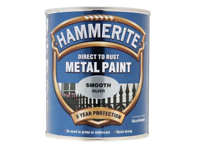 Hammerite Direct To Metal Smooth Silver 250ml