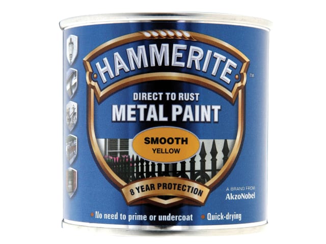 Hammerite Direct To Metal Smooth Yellow 250ml