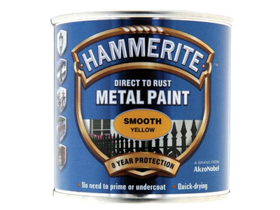 Hammerite Direct To Metal Smooth Yellow 250ml