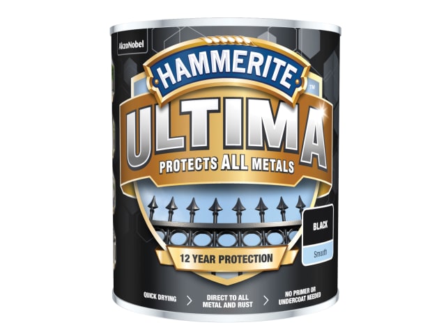 Hammerite Ultima Smooth Black 750ml