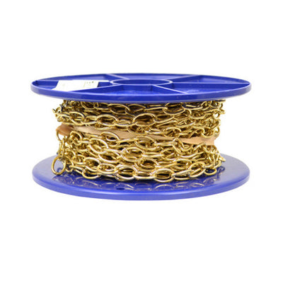Centurion Oval Chain Polished Brass 16mm x 10m MC21L