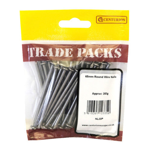 Centurion 65mm Round Wire Nails 250g NL03P