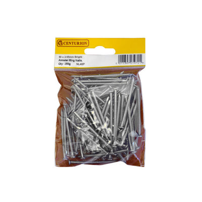 Centurion 50mm Bright Annular Ring Nails 250g NL48P