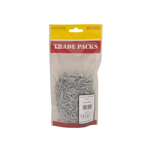 Centurion 25mm Galvanised Round Wire Nails 500g NL77P