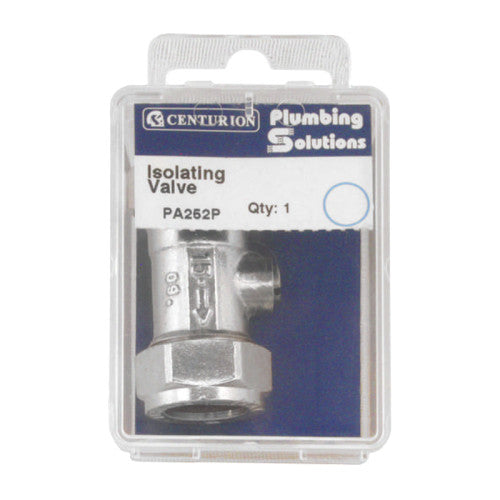 Centurion 15mm CP C x C Screw Type Isolating Valve PA252P