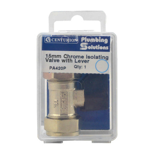 Centurion 15mm Isolating Valve Lever Chrome PA420P