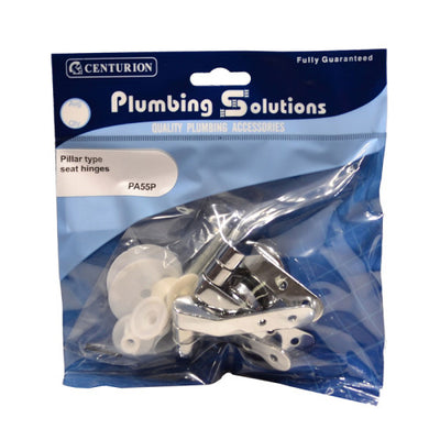 Centurion Pillar Type Toilet Seat Hinges Polished Chrome PA55P