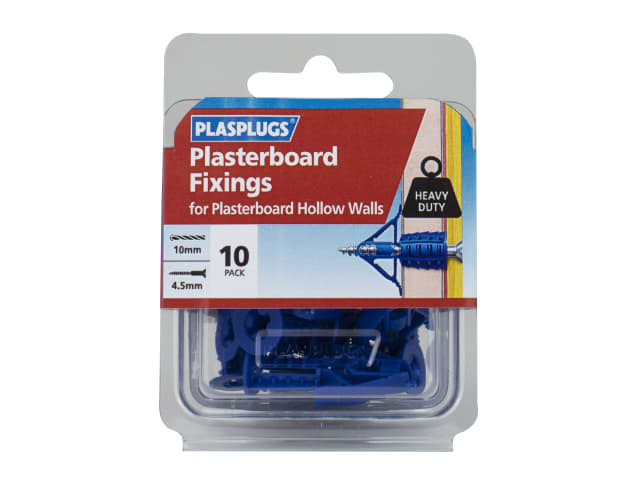 Plasplugs Plasterboard Fixings Heavy Duty x 10 HCF110