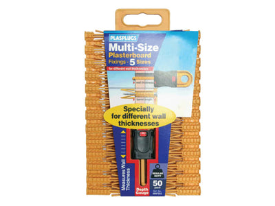 Plasplugs Plasterboard Fixing Multi Size x 50 MNF555