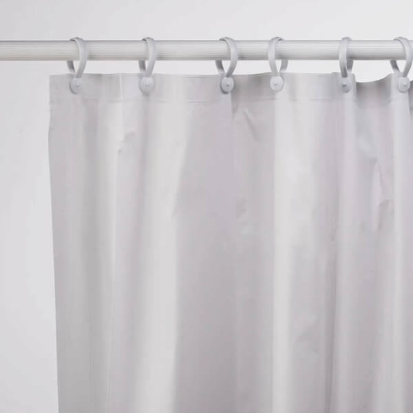 Croydex PVC Shower Curtain White
