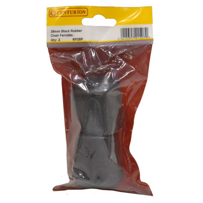 Centurion 32mm Black Rubber Chair Ferrule Pack of 2 RP25P
