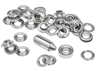 Grommets 10 x 21mm 25 Pack + Metal 2 Piece Anvil