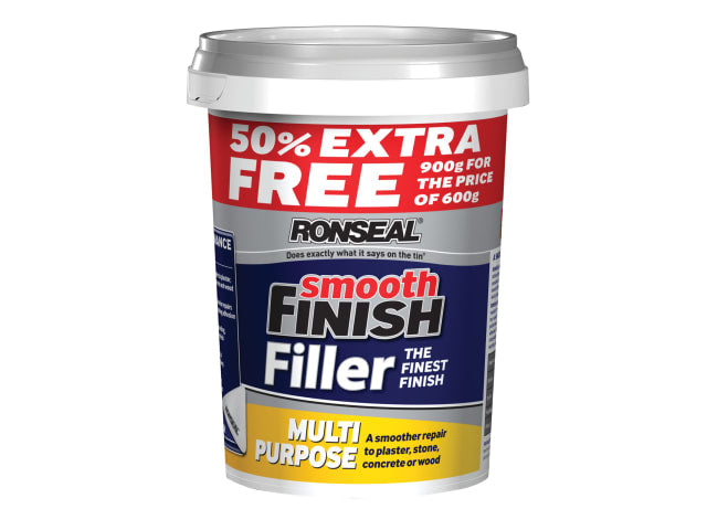 Smooth Finish Multi Purpose Ready Mixed Filler 600g + 50%