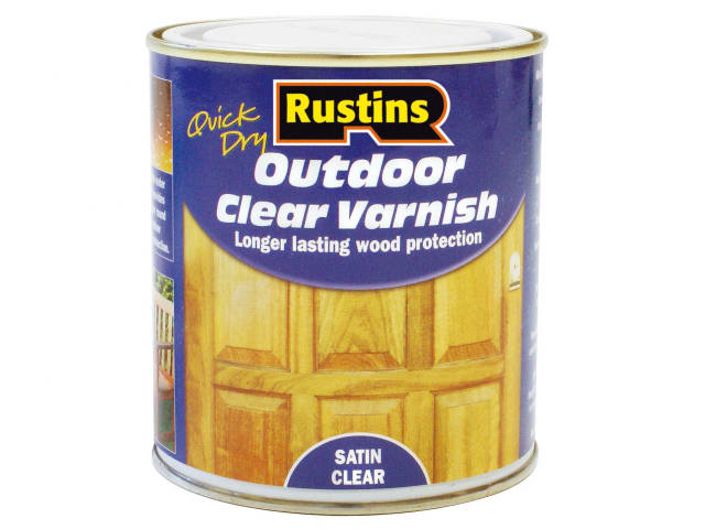 Rustins Quick Dry Exterior Varnish Satin Clear 250ml