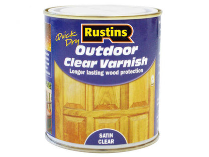 Rustins Quick Dry Exterior Varnish Satin Clear 250ml