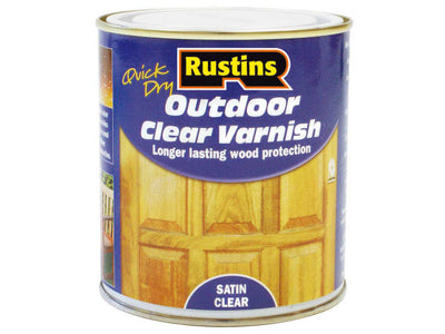 Rustins Quick Dry Exterior Varnish Satin Clear 500ml