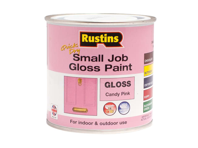 Rustins Quick Dry Small Job Gloss Candy Pink 250ml