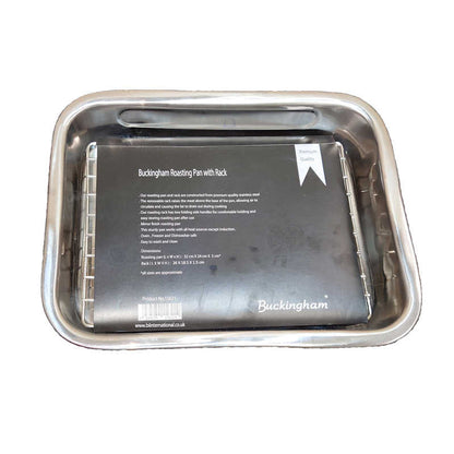 Buckingham Roasting Dish + Rack Stainless Steel 37x28x5.5cm 15622