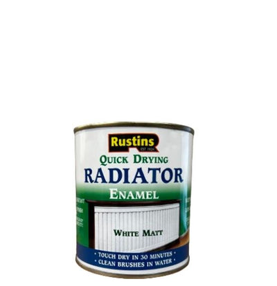 Rustins Quick Dry Radiator Paint White Matt 500ml