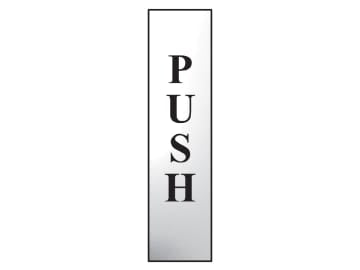 Scan Push Vertical Door Handle Polished Chrome 50x200mm