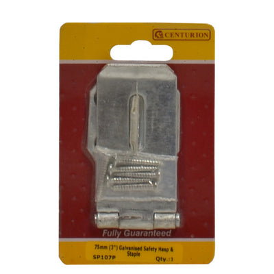 Centurion 75mm BZP Zinc Safety Hasp & Staple SP107P