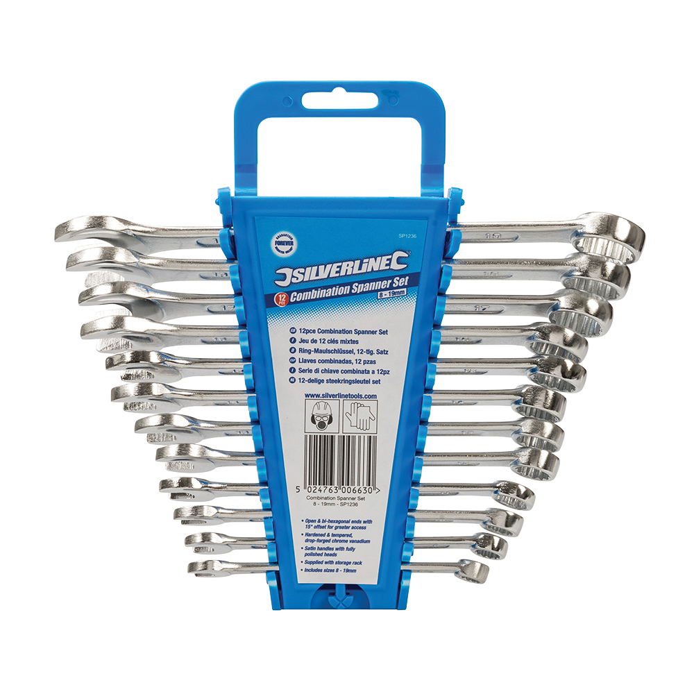 Silverline Combination Spanner Set 12pce 8-19mm