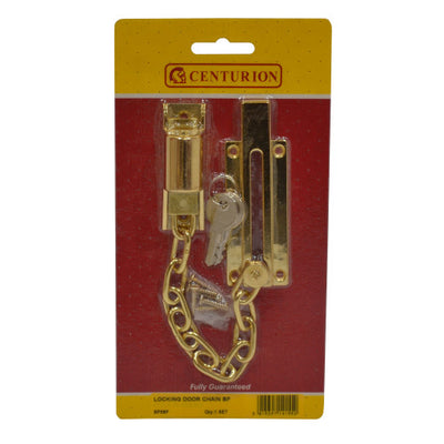 Centurion 115mm Brass Locking Door Chain SP58P