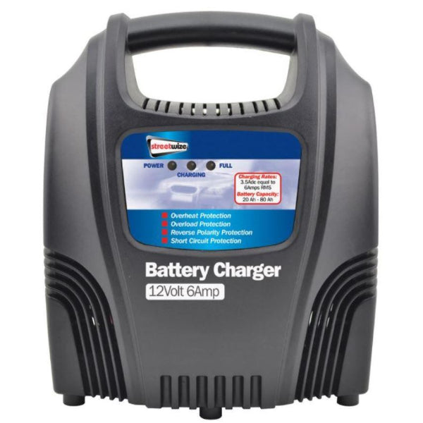 Streetwize Compact Battery Charger 6 Amp 12V