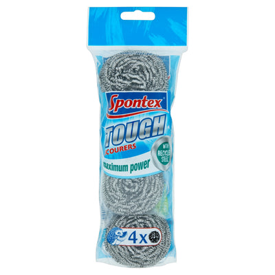 Spontex Tough Scourer Pack 4 19500156
