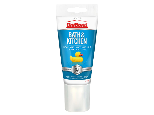 UniBond Anti Mould Kitchen & Bathroom Sealant White Tube 150g