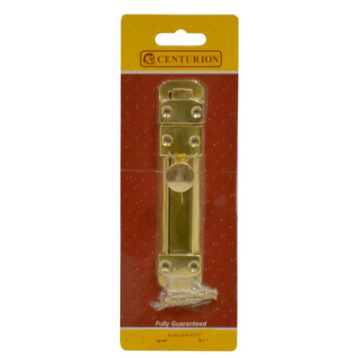 Centurion Flat Slide Bolt Polished Brass 150mm VB16P