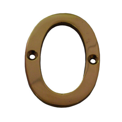 Centurion Victorian Door Number 75mm PB No 0 VB70P