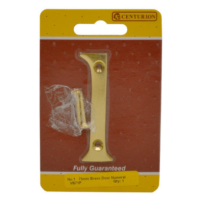 Centurion 75mm Victorian No.1 PB Door Number VB71P