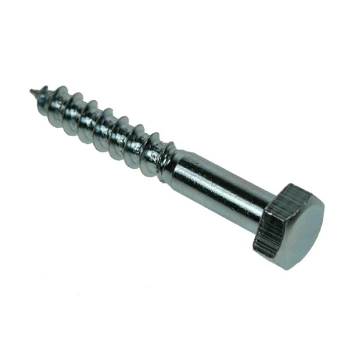 Coach Screw Hexagon Head Single Thread ZP M10 x 130mm Bag 10