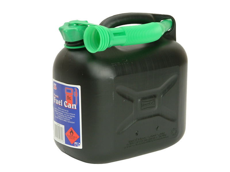 Silverline Diesel Fuel Can & Spout Black 5 Litre