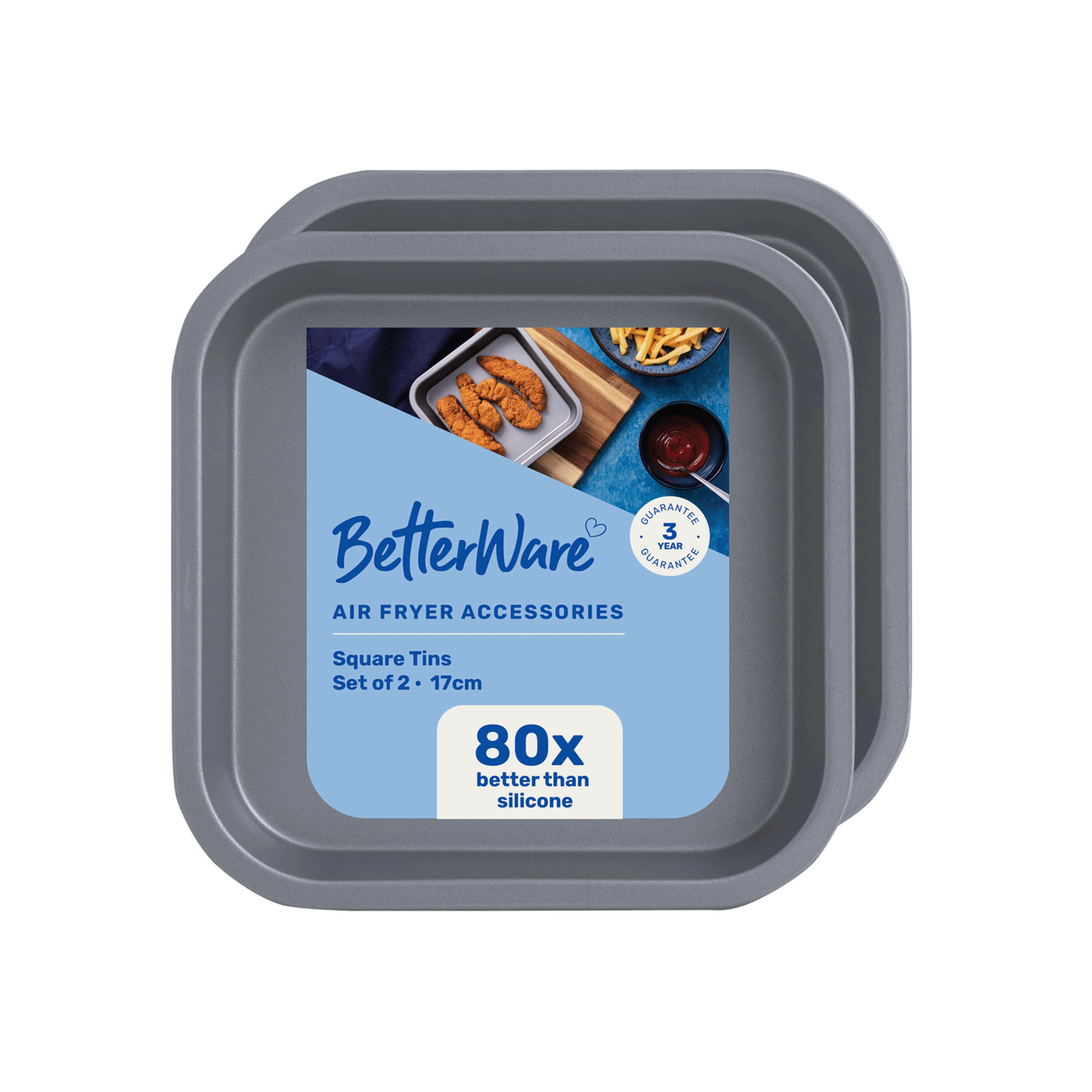 Betterware Air Fryer Tray Square 17cm x 2 71100