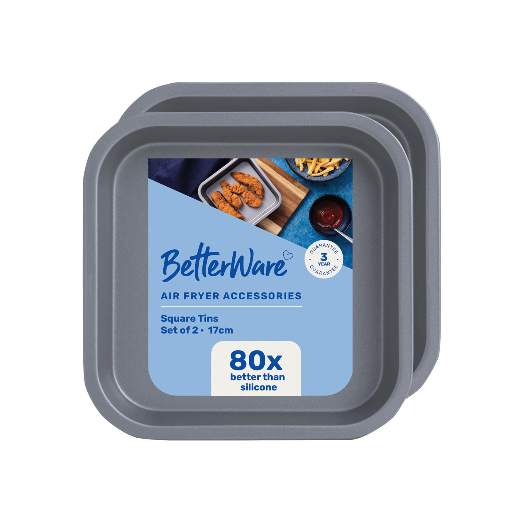 Betterware Air Fryer Tray Square 17cm x 2 71100