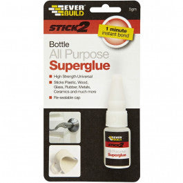 Everbuild Stick2 All Purpose Superglue Bottle 5g 5031