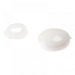 Domed Cover Cap White No. 6-8 Bag 25