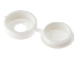 Hinged Cover Cap White No. 6-8 Bag 100