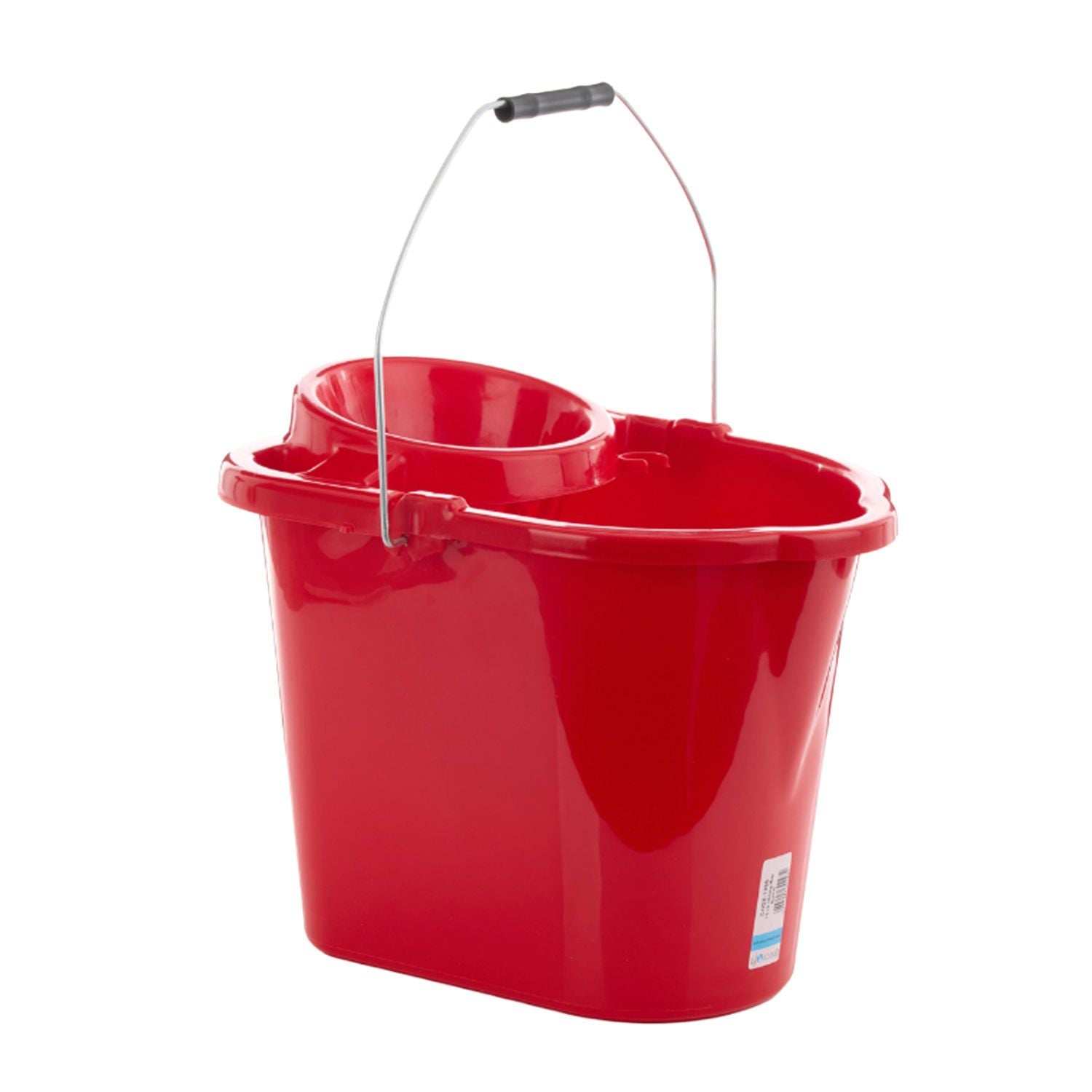 Leecroft Budget Oblong Mop Bucket Red 14L 1038