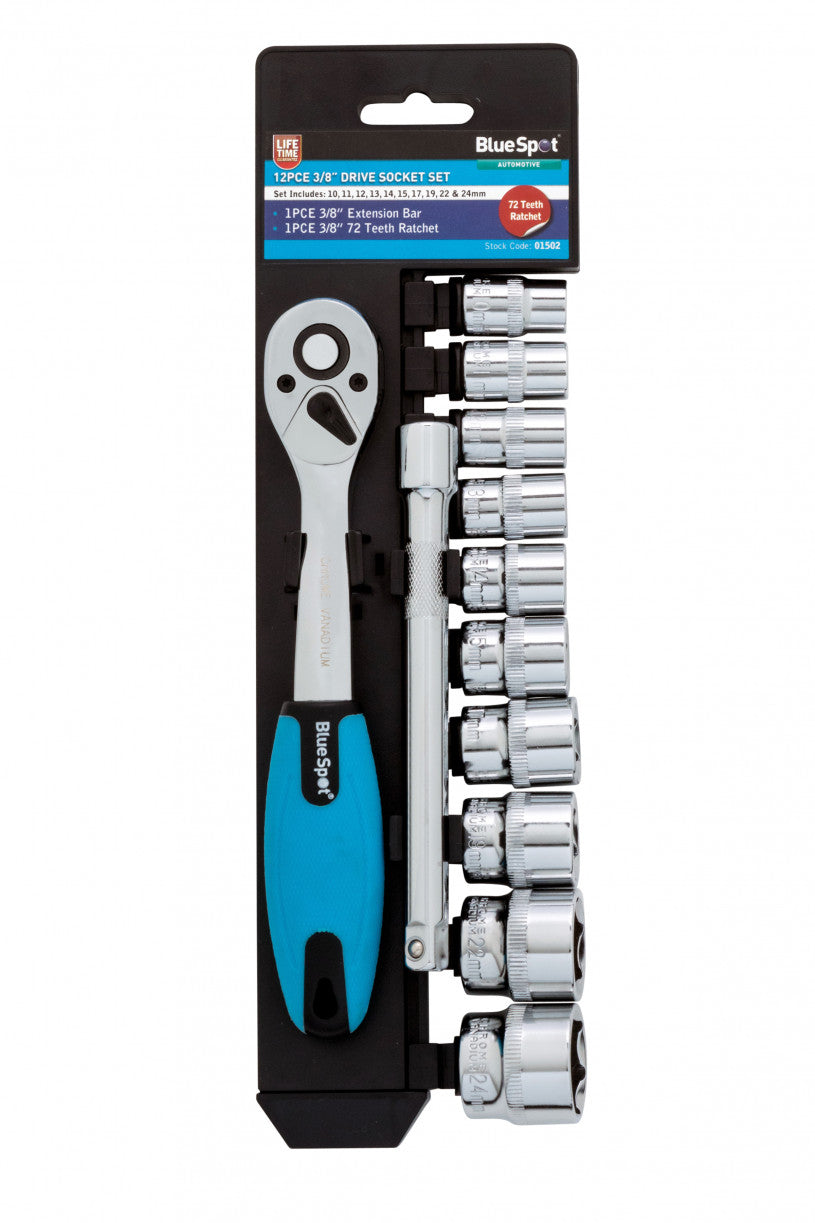 Blue Spot Tools 3/8in Drive Socket Set 12 Piece