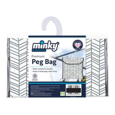 Minky Premium Geometric Peg Bag