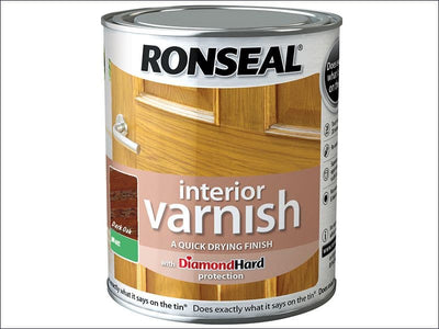 Ronseal Quick Dry Interior Varnish Matt Dark Oak 750ml 36865