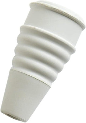 Rubber Tap Swirl Small White 1/2 Inch