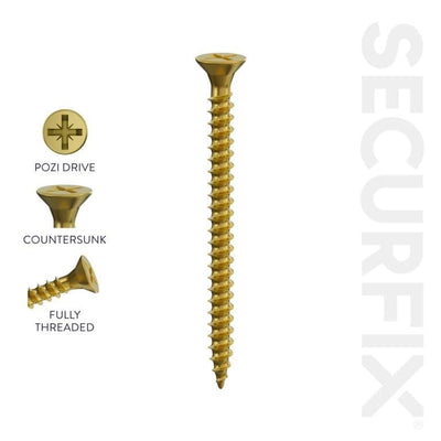 Securfix Multi-Purpose Screws 12 x 3 1/2" Pack of 100