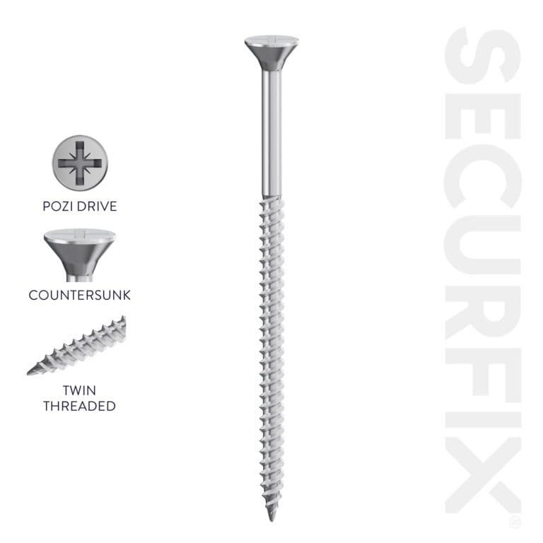 Securfix Twin Thread Screws 8 x 1 1/2" Pack of 200