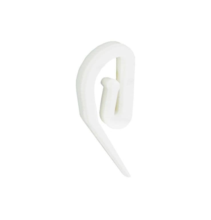 Securit Plastic Curtain Hooks White x 25 S6430