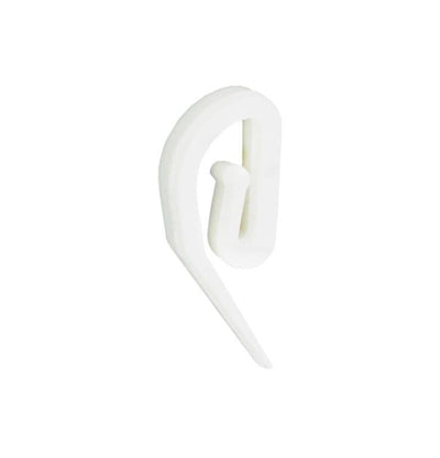 Securit Plastic Curtain Hooks White x 25 S6430